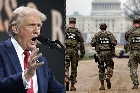 This combo from photos provided by the U.S. Attorney's Office on Thursday, Nov. 27, 2025, show National Guard members, from left, Staff Sgt. Andrew Wolfe and Specialist Sarah Beckstrom.