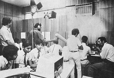 Author Ajay Jain (seated third from left), with classmates at St Columba's — the first school to teach computer studies in India 