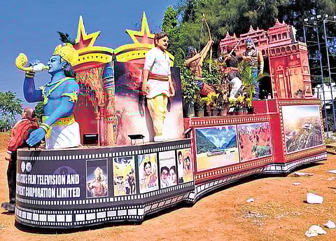 The tableau exhibited by Andhra Pradesh during the International Film Festival of India - 2025 held in Goa from November 20 to 28.
