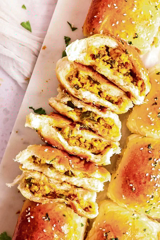 Paneer Tikka Stuffed Buns