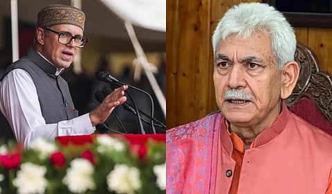 Chief Minister Omar Abdullah and  Lt Governor Manoj Sinha. 