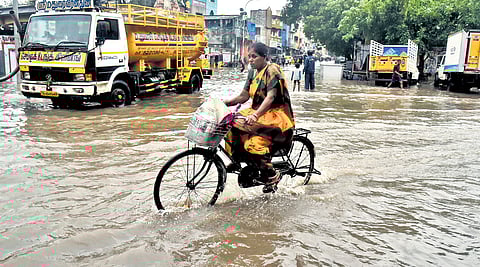 Flooded streets in Pattalam.