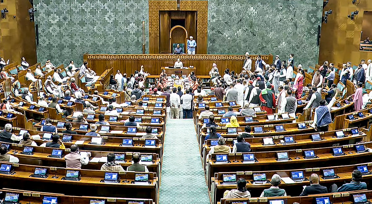 Lok Sabha adjourned on first day of Winter session following Opposition protests over SIR; Manipur GST Bill passed amid din