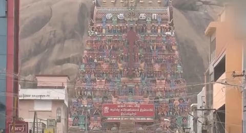 A view of the Arulmigu Subramaniya Swami Temple inThirupparankundram, Madurai, Dec. 4, 2025.