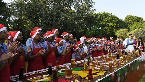 Cake mixing at Taj Falaknuma
