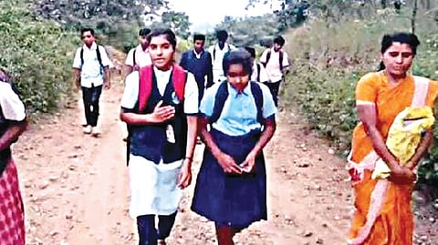 The long walk leaves the students exhausted by the time they reach school, and many find it difficult to concentrate in class 