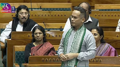 Congress MP Gaurav Gogoi during Vande Mataram debate in Lok Sabha.