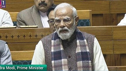 Prime Minister Narendra Modi during 'Vande Mataram' debate.