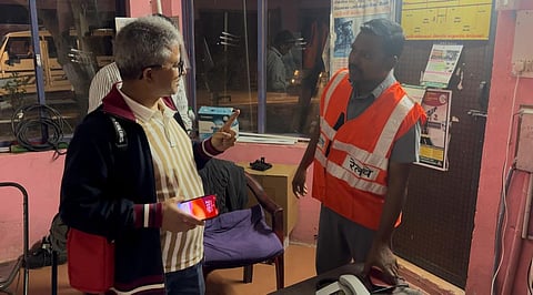 DRM Balak Ram Negi personally inspected Gate No. 14 between Saliyamangalam and Needamangalam.