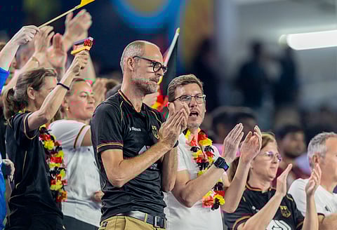 German families in the stands