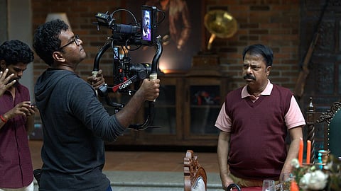 Pandiyarajan in the sets of Thadayam