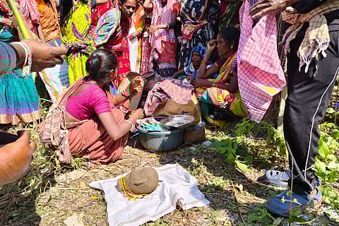 Family members have created a replica of her head after which they performed the last rites near Rakhalguda- MV-26