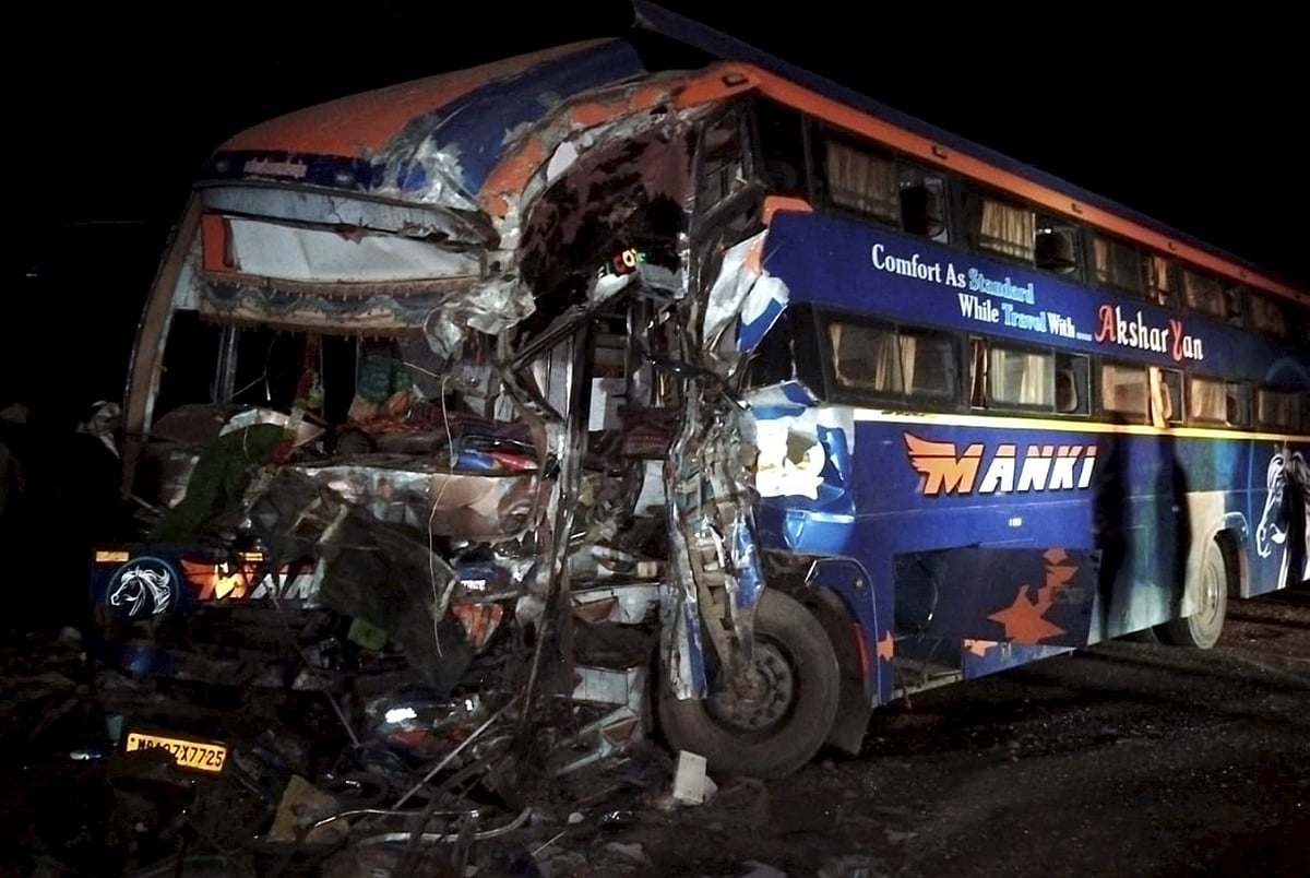 Four killed, 27 injured in bus-truck collision on Jaipur-Bikaner National Highway