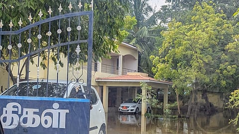 Stagnation of rainwater inside the court premises during monsoon disrupts regular court proceedings, bringing daily life in the premises to a halt.