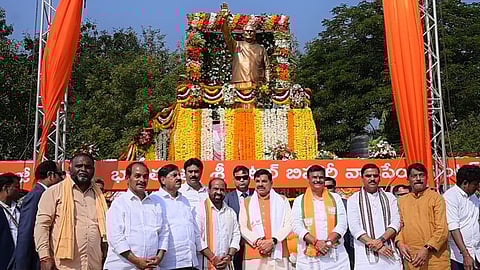 A bronze statue of Vajpayee was unveiled in Dharmavaram town on Thursday. 