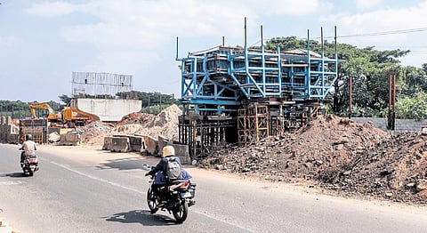 Work on Ejipura flyover started after a hiatus of eight years 