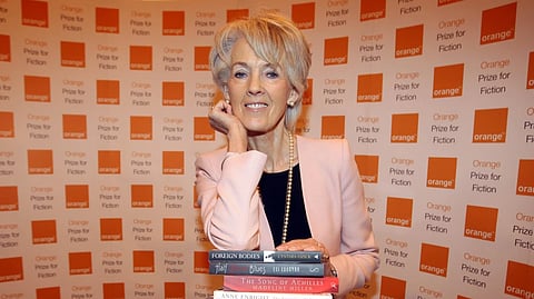 Joanna Trollope announces the shortlist for the Orange Prize for Fiction at in London, April 17, 2012. Joanna Trollope has died, her family said Friday Dec. 12, 2025. She was 82. 