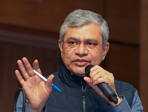 Union Minister for Information and Broadcasting Ashwini Vaishnaw briefs the media on cabinet decisions, in New Delhi, Friday, Dec. 12, 2025 