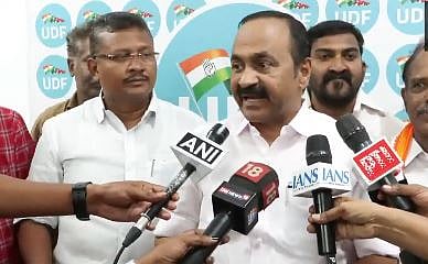Leader of Opposition VD Satheesan addressing media after Kerala local body election results. 