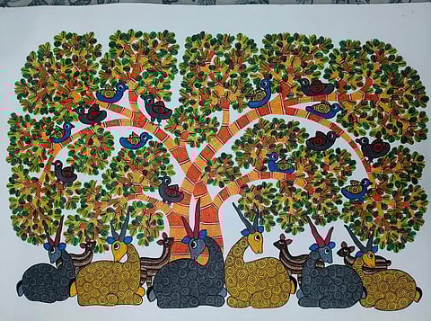 Gond art by artist Choti Ketam 