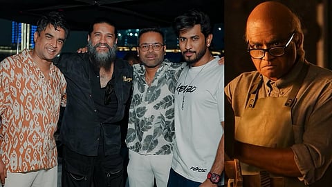 (L) Madhavan with his G.D.N team; (R) The film's poster