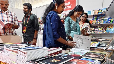 People visiting the stall in the Kerala Legislature International Book fair.