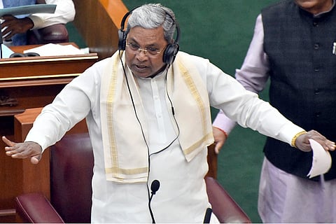 Chief Minister Siddaramaiah at Belagavi Assembly session on Tuesday.
