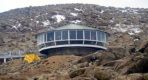 Revolving restaurant at the world famous ski resort of Gulmarg.