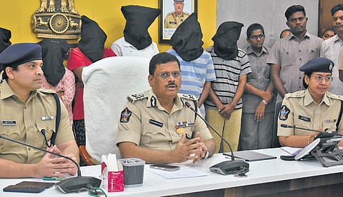 NTR district CP SV Rajashekar Babu addressing the media I Prasant Madugula.