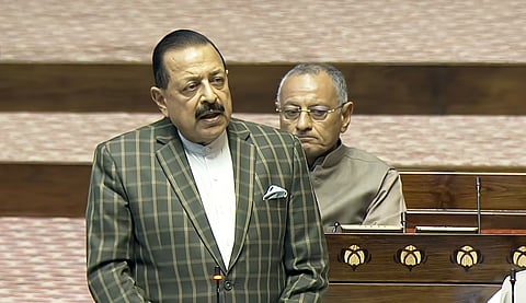 Minister of State in the Prime Minister's Office Jitendra Singh speaking in Rajya Sabha.