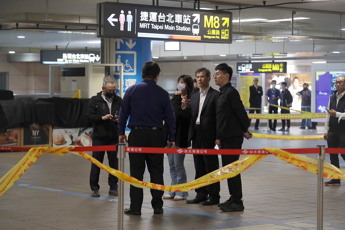 Smoke bomb and stabbing attacks at Taipei metro stations kill three; suspect dead