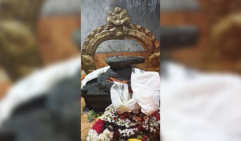 The green granite Shiva lingam is reportedly being stolen for the second time in eight years.