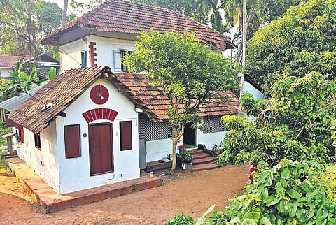 The house that was used for the road roller scene in the movie Vellanakalude Nadu.