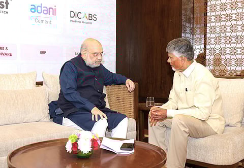 CM Nara Chandrababu Naidu met union home minister Amit Shah in Delhi on Friday. 
