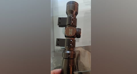 According to police, the telescope, which can be mounted on a weapon, was recovered from the Sidhra area of Jammu, which is also near the headquarters of the security wing of Jammu and Kashmir Police.