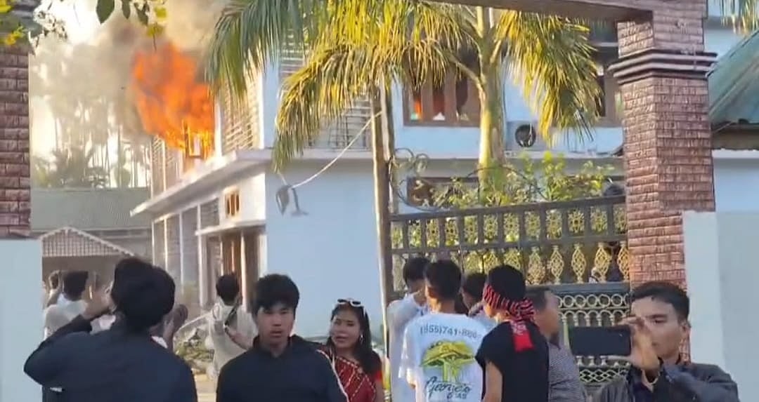 Protestors torch Assam tribal council chief’s ancestral residence