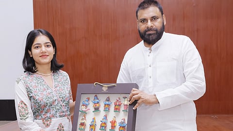 Deputy Chief Minister Pawan Kalyan praised Swathi Roja, a Gen Z travel vlogger who is touring India solo on a motorcycle, sharing spiritual experiences with her audience.