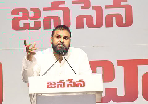 Jana Sena Party president and Deputy Chief Minister Pawan Kalyan 