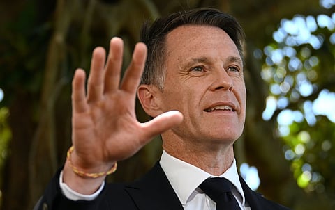 New South Wales state Premier Chris Minns speaks about preposed new legislation in Sydney, Tuesday, Dec. 23, 2025.