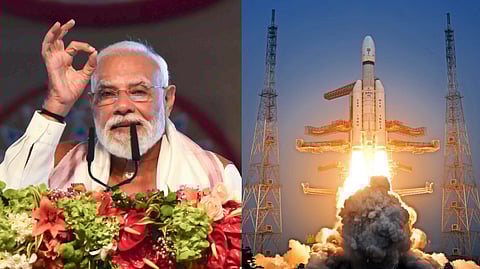 The prime minister said that the success of the heavy-lift LVM3 rocket also reinforced India's growing role in the global commercial launch market.