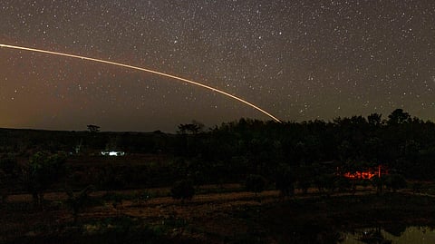 The Thai military fires artillery towards Cambodia on Tuesday, Dec. 16, 2025, in Surin province, Thailand.