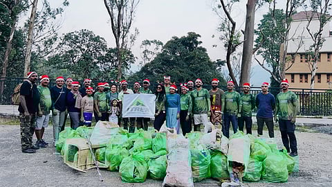 ITREK members after the plastic clean-up drive at Ponmudi