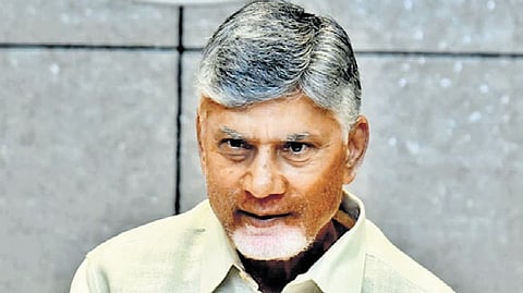 CM Nara Chandrababu Naidu during review meeting on APSRTC on Tuesday.