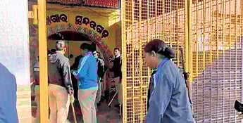 Police deployed at the Sundargarh district jail on Wednesday 