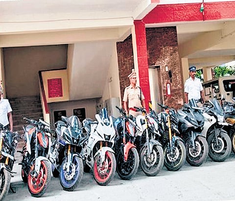 The vehicles were seized after a late-night operation carried out on major arterial roads following instructions from the commissioner of Greater Chennai Police. Additional personnel have been deployed across the city to curb speeding and illegal bike racing 