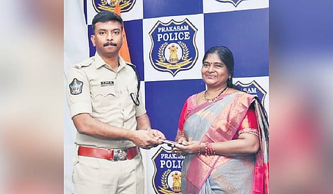 Prakasam District Superintendent of Police V Harshavardhana Raju on Wednesday handed over 342 recovered and stolen mobile phones to their owners.