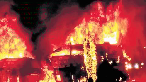 The truck driver’s body remains at the district hospital morgue, as his relatives have yet to come forward to claim it.