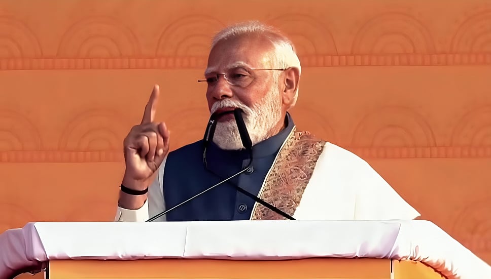 BJP proud to have torn down Article 370 wall: PM Modi