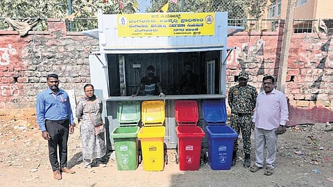 A Kasa Kiosk set up by Bengaluru Solid Waste Management Limited in Pragathipura