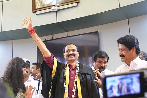 NDA's VV Rajesh takes oath as Thiruvananthapuram Municipal Corporation Mayor on Friday 